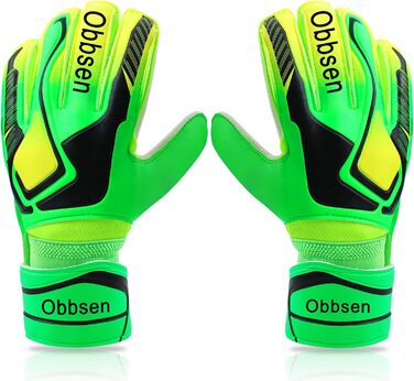 Рукавички воротарські Junior Unisex Super-Grip Fingersave зелені (р. 6)