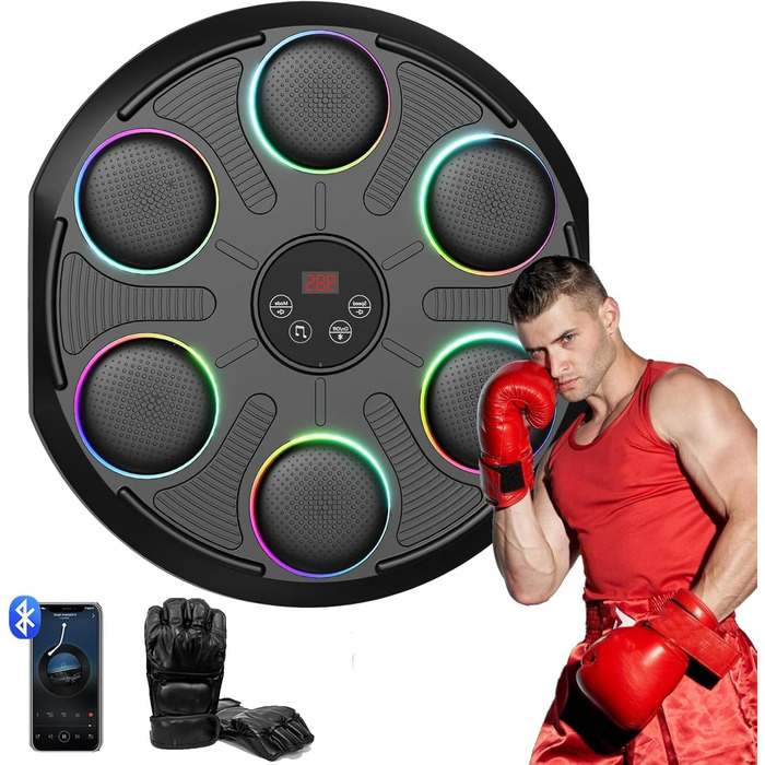 Розумний музичний бокс-машина настінна з Bluetooth, LED підсвіткою, 12 режимами швидкості, для дітей та дорослих