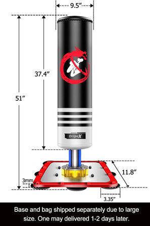 Дитяча боксерська груша для тхеквондо Dripex, чорна