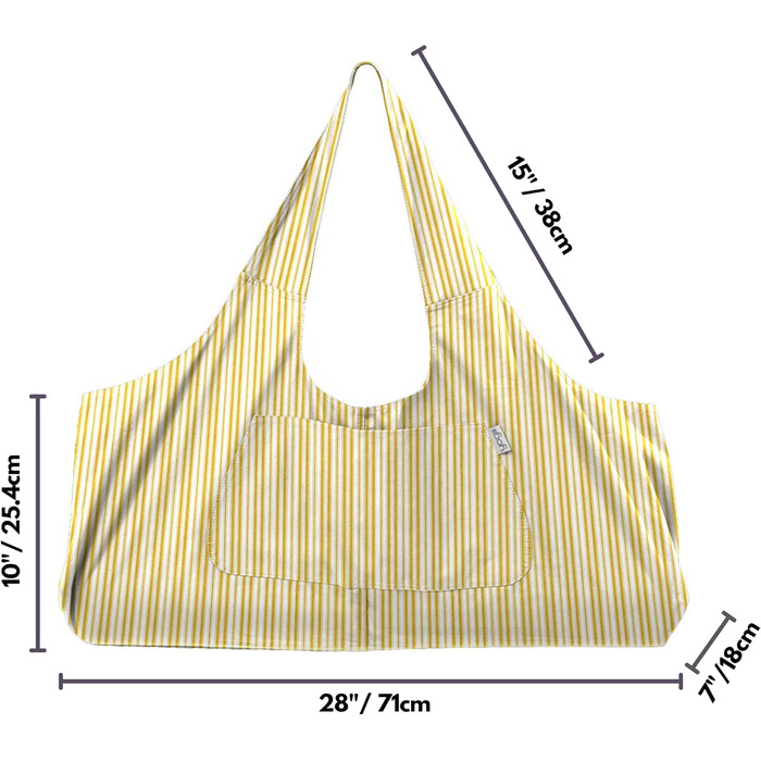Килимок для йоги, arge Килимок для йоги Tote Sing Carrier з бічною кишенею смугастий Corae червоний (L, смугастий соняшник жовтий)