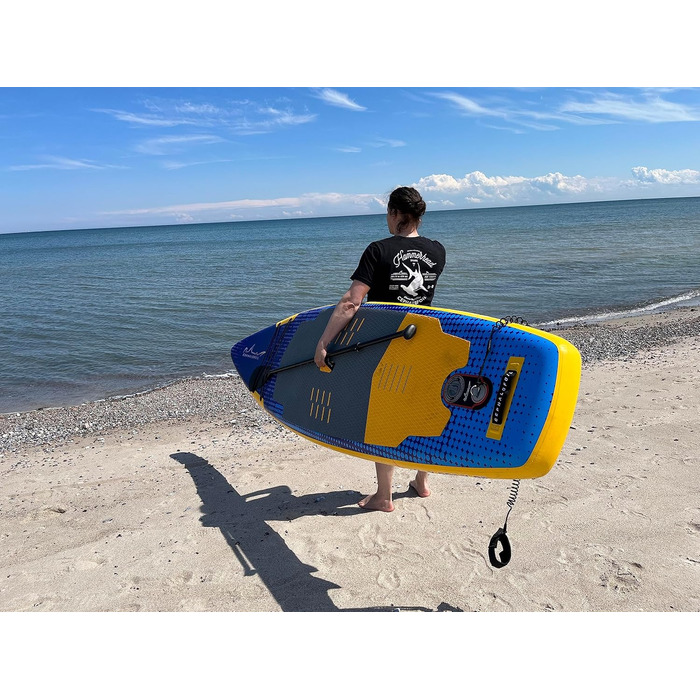 Надувна SUP-дошка для плавання Ocean Blue & Yellow 335x81x15 см