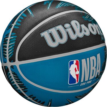 Баскетбольні м'ячі серії WILSON NBA DRV для приміщень та активного відпочинку (чорний/синій, розмір 7 - 29,5')