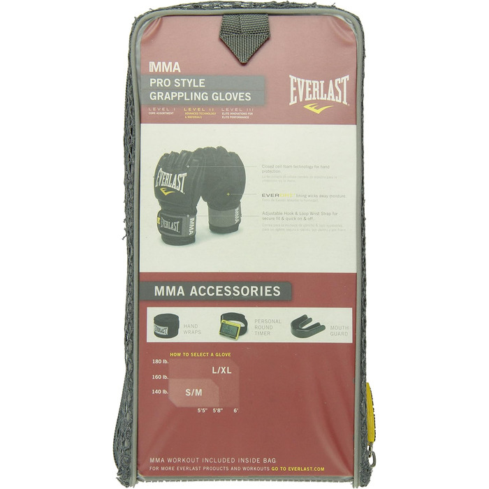 Рукавички для грепплінгу Everlast Pro Style MMA S/M Black