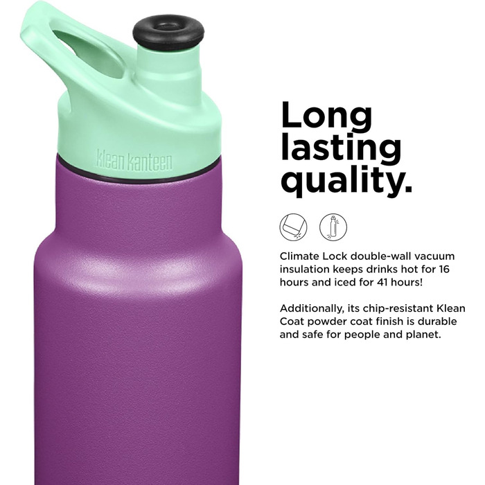 Пляшка для води Klean Kanteen Classic Sport, універсальна, для дорослих
