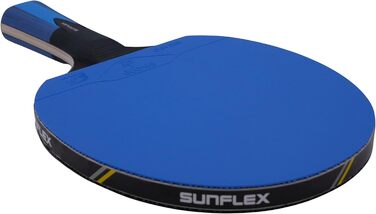 Ракетка для настільного тенісу Sunflex Color COMP B45 Ракетка для настільного тенісу Bat TT Ракетка для професійних змагань увігнута ручка Синя гума, сертифікована ITTF Для професіоналів та клубних гравців (одиночний)