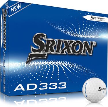 М'яч для гольфу Srixon AD333, білий, 12 шт, чоловічий