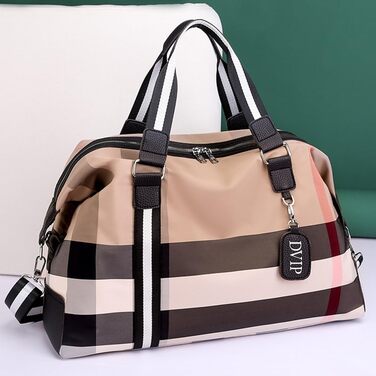 Дорожня спортивна сумка для жінок GMY Bag, велика, з відділенням для вологих речей, картатий візерунок, 48x20x33 см, 32 л, червона – ручна поклажа, фітнес, уікенд