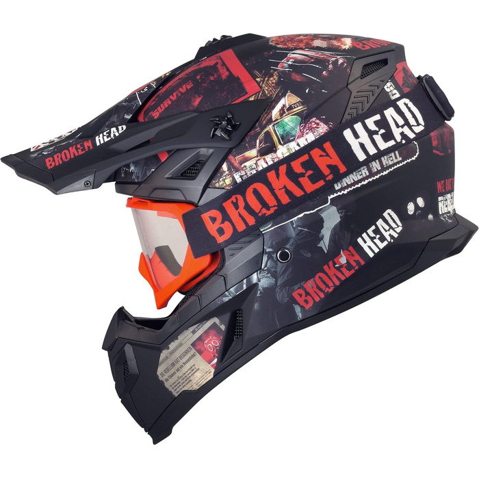 Мотокросовий шолом Broken Head Resolution для мотокросу та супермото, високоякісний MX-шолом