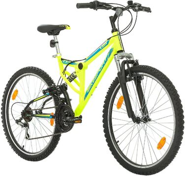 Велосипед MTB Mountain Bike Повністю підвісний 26-дюймовий Bikesport Parallax Shimano 18 Speed Neon Green