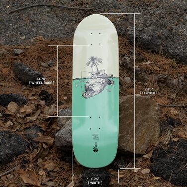 Скейтборд Fireball Mini Cruiser Longboard Complete - повністю зібраний і готовий до їзди 74,9 x 21,6 см Професійна дошка з клена - обмежена серія Artist Series Cruiser Tube