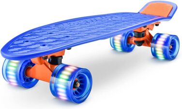 Скейтборд Hurtle Mini Cruiser LED колеса, протиковзка дека, до 100 кг