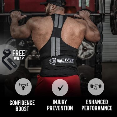 Пояс для важкої атлетики Beast Power Gear з важільною пряжкою, 10 і 13 мм, ширина 10,2 см, підтримка спини для пауерліфтингу, станова тяга, присідання