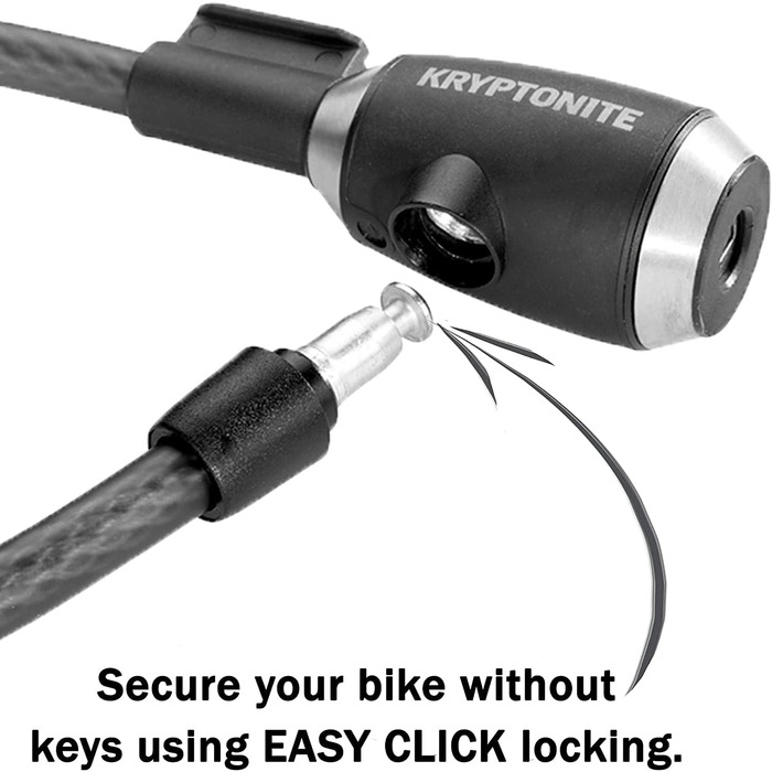 Велозамок тросовий Kryptonite Kryptoflex 1518, 180 см, чорний