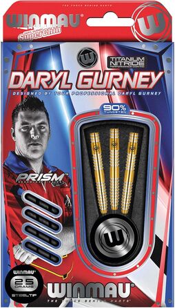Дартс WINMAU Daryl Gurney Gold Wolfram зі сталевими наконечниками, титанове нітридне покриття, новинка
