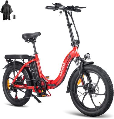 Складаний велосипед Fafrees E-Bike 20 36V 16AH 250Вт Shimano 7S (червоний)