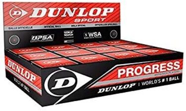 М'ячі для сквошу Dunlop 12 уп. проф. якості (прогрес/червоний)