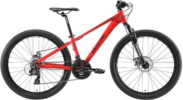 Алюмінієвий гірський велосипед BIKESTAR Hardtail Shimano 21 швидкісна передача, дискове гальмо 26 дюймові шини 13-дюймова 16-дюймова рама Alu MTB СПРОБУЙТЕ БЕЗ РИЗИКУ 16-дюймовий кадр (13-дюймовий кадр, червоний)