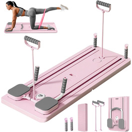 Оновлений тренажер Reformer Pilates для дому, багатофункціональна абдомінальна дошка, ролик для преса з автоматичним поверненням та еспандером