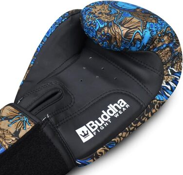 Боксерські рукавички BUDDHA FIGHT WEAR Dragon для тренувань і спарингів з муай-тай та кікбоксингу, унісекс, декілька кольорів, вага 300-360 г