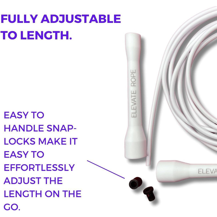Скакалка Elevate Speed Rope MAX 5 мм, професійна, міцний ПВХ з нейлоновим сердечником, довжина 3 м, посилені ручки