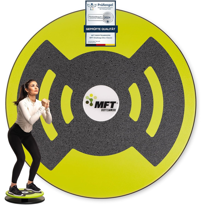 Балансувальна дошка MFT Challenge Disc Classic з дерева, антиковзка, для тренування рівноваги, зміцнення м'язів і координації, підходить для всіх вікових груп, вироблено в Австрії