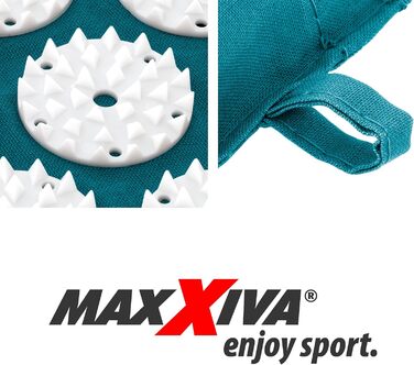 Килимок для масажу MAXXIVA 130x50 см з подушкою, колір бензиновий