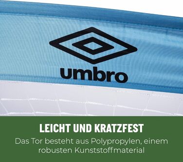 Футбольні ворота Umbro - 110 x 78 x 78 см - Футбольні ворота з дорожньою сумкою - Футбольні ворота для садових дітей та дорослих - Футбольні тренувальні аксесуари для приміщень та вулиці - Пластик - Чорний