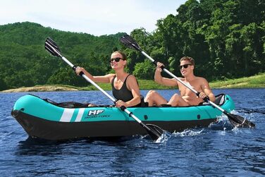 Набір надувних човнів Bestway Hydroforce Ventura Kayak на 2 особи з ручним насосом, веслом і сумкою для зберігання Двомісна байдарка 2021