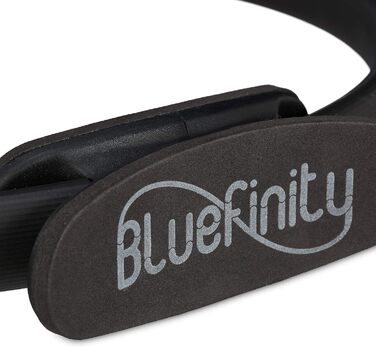 Кільце для пілатесу Bluefinity з вправами, подвійна ручка, м'яка підкладка, кільце опору для йоги, скловолокно, кільце Ø 37 см, чорне (упаковка з 4 шт. )