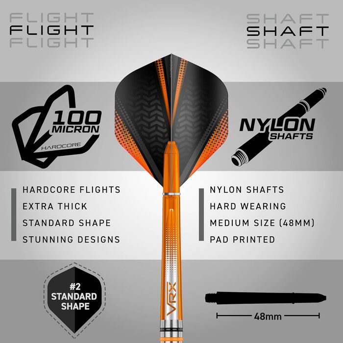Дротики для дартсу Red Dragon Amberjack 2, 18 г, Softip, набір з оперенням та стрижнями, професійні