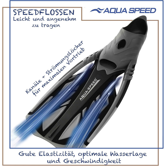 Аксесуари для плавання Aqua Speed Adult (Унісекс) Ласти з нержавіючої сталі 38/39 сірий/синій