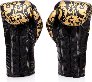 Рукавички для кікбоксингу Fairtex Glory Limited Edition 14 унцій чорні BGLG2 - Шнурівка