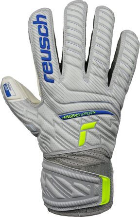 Рукавички воротарські Reusch Attrakt Grip Support, розмір 6.5, сірий/жовтий