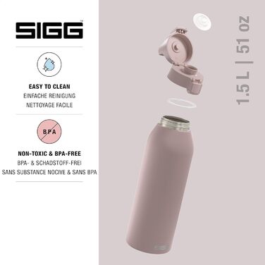 SIGG Бутилка з нержавіючої сталі Shield ONE для газованих напоїв, герметична, легка, BPA-free, 0,75/1 л