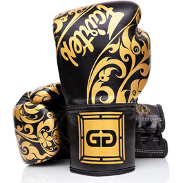 Рукавички для кікбоксингу Fairtex Glory Limited Edition 14 унцій чорні BGLG2 - Шнурівка