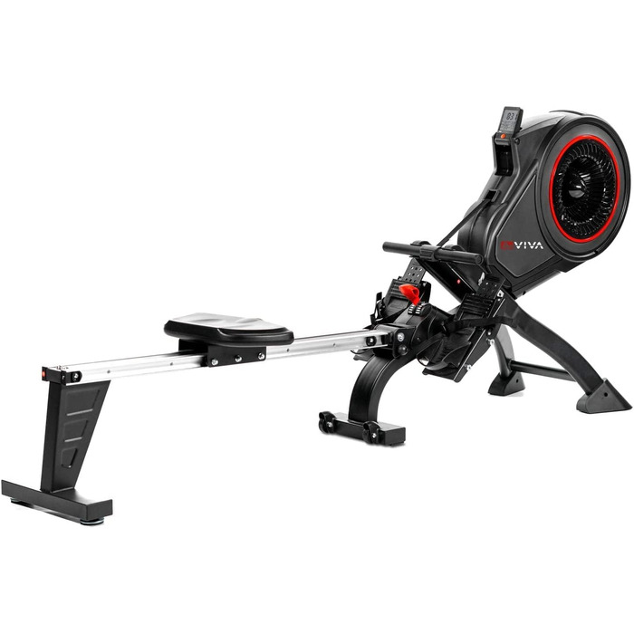 Гребний тренажер AsVIVA RA14 Magnetic Rower Cardio з масою маховика 13 кг, магнітне гальмо з 8 рівнями ручного опору, багатофункціональний комп'ютер з вимірюванням пульсу