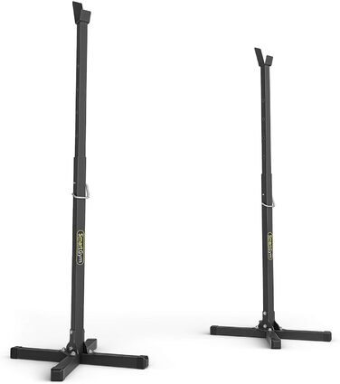 Marbo Sport стійки для присідань з довгою штангою SG-10, пара, регульовані, для силових тренувань, фітнесу, чорні