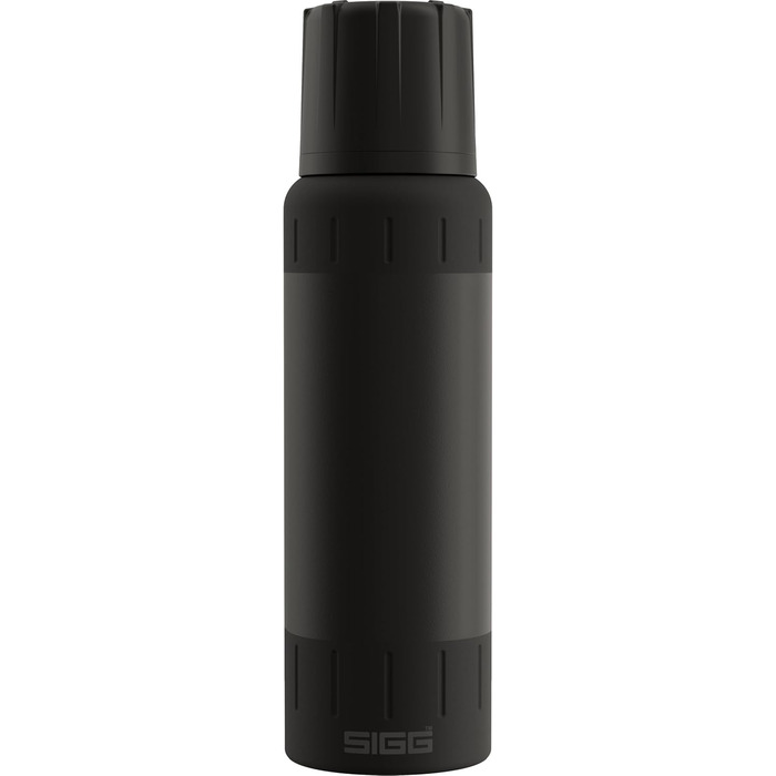 Термос SIGG Alpine Star 1 л, 27 годин гаряче, 100 годин холодне, з чашкою, нержавіюча сталь 18/8, для кемпінгу та подорожей, BPA-free, чорний, герметичний