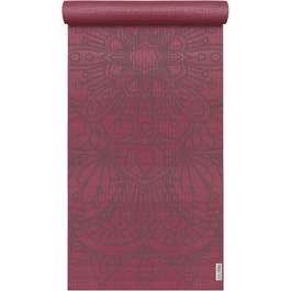 Килимок для йоги Yogistar Yogimat Basic - Колекція творів мистецтва - Lotus Mandala Bordeaux