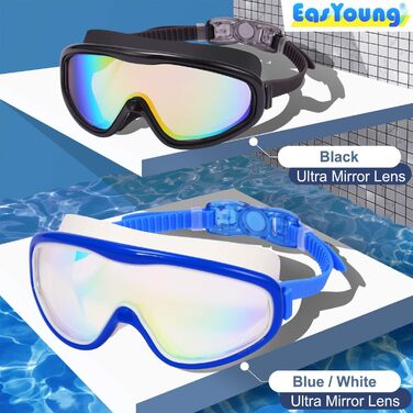 Плавальні окуляри EasYoung для дорослих, антифог, UV-захист, для чоловіків, жінок і підлітків, далекозорість, 2 шт, від 15 років
