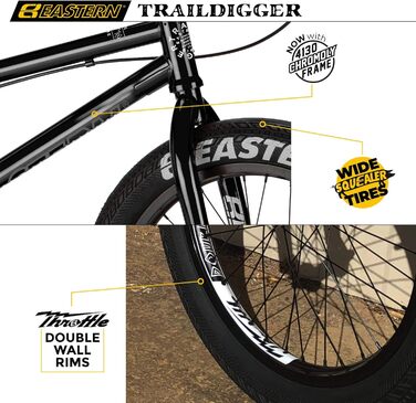 Велосипед BMX Eastern Traildigger 20, хромолієва рама, чорний