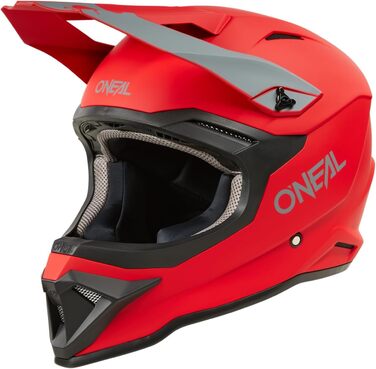 Дитячий мотокросовий шолом O'NEAL 3SRS Youth Solid V.24, ABS, вентиляція, червоний, розмір S