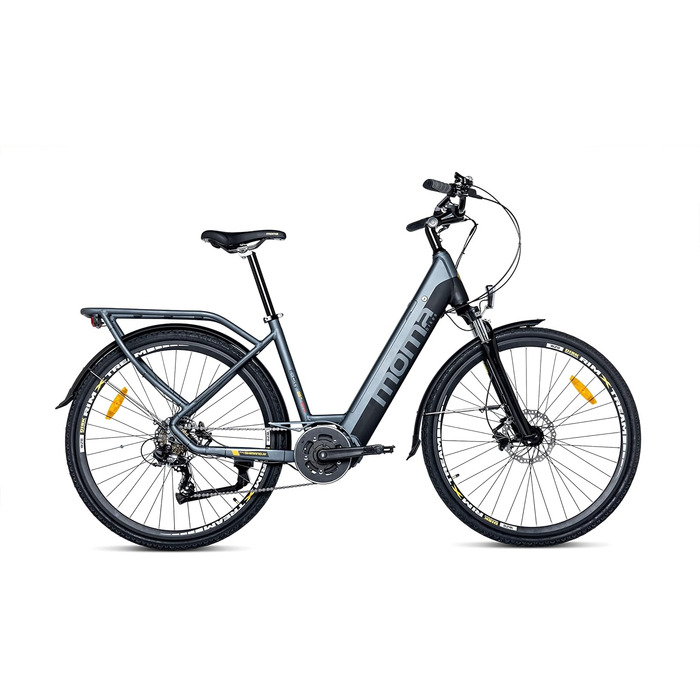 Велосипеди Moma E-City 28 PRO, Shimano 7-шв., гідр. гальма, акум. 48 В