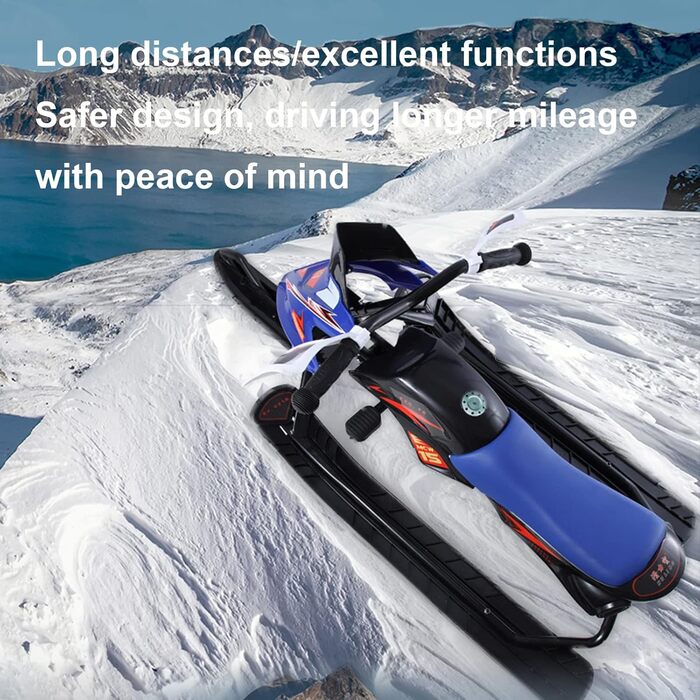 Санки Snow Racer з кермом, для дітей 4+, Червоний/Чорний