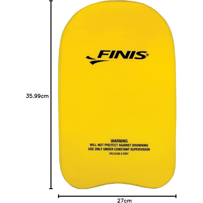 Кікборд FINIS 18,5x11,5 дюймів, жовтий