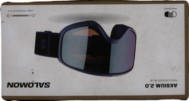 Окуляри Salomon Aksium 20 Photochromic Unisex Ski Snowboarding, відмінна посадка та комфорт, довговічність та автоматична оптимізація зору (NS, синій)