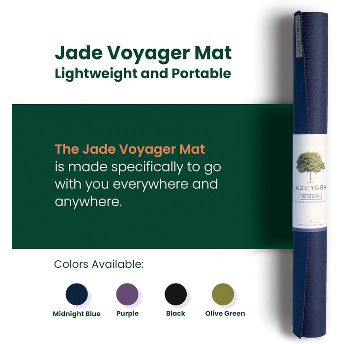 Килимок для йоги Jade Yoga Voyager, 1,6 мм (темно-синій)