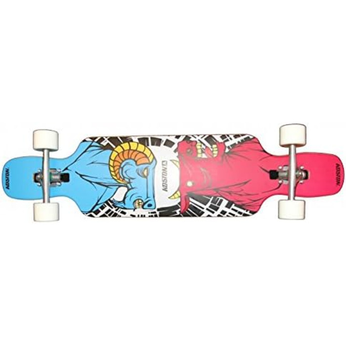 Через Komplettboard Cruiser Clash 41.0 x 9.5 дюймів - Profi Dropthrough Longboard Drop Thru Carver