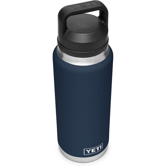 Термос-пляшка YETI Rambler, вакуумна, нержавіюча сталь, з кришкою, колір морський синій