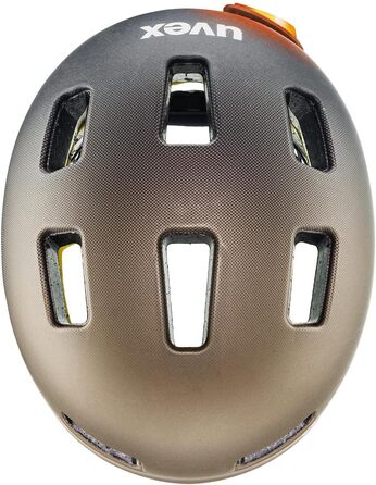 Велошолом Uvex City 4 MIPS для міста, жіночий/чоловічий, з LED-підсвіткою, легкий, чорний матовий, 55-58 см